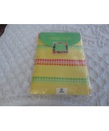 NOS Bardwil HAPPY DAYS 100% Cotton YELLOW Stripe TABLECLOTH - 60&quot; Round - £11.10 GBP