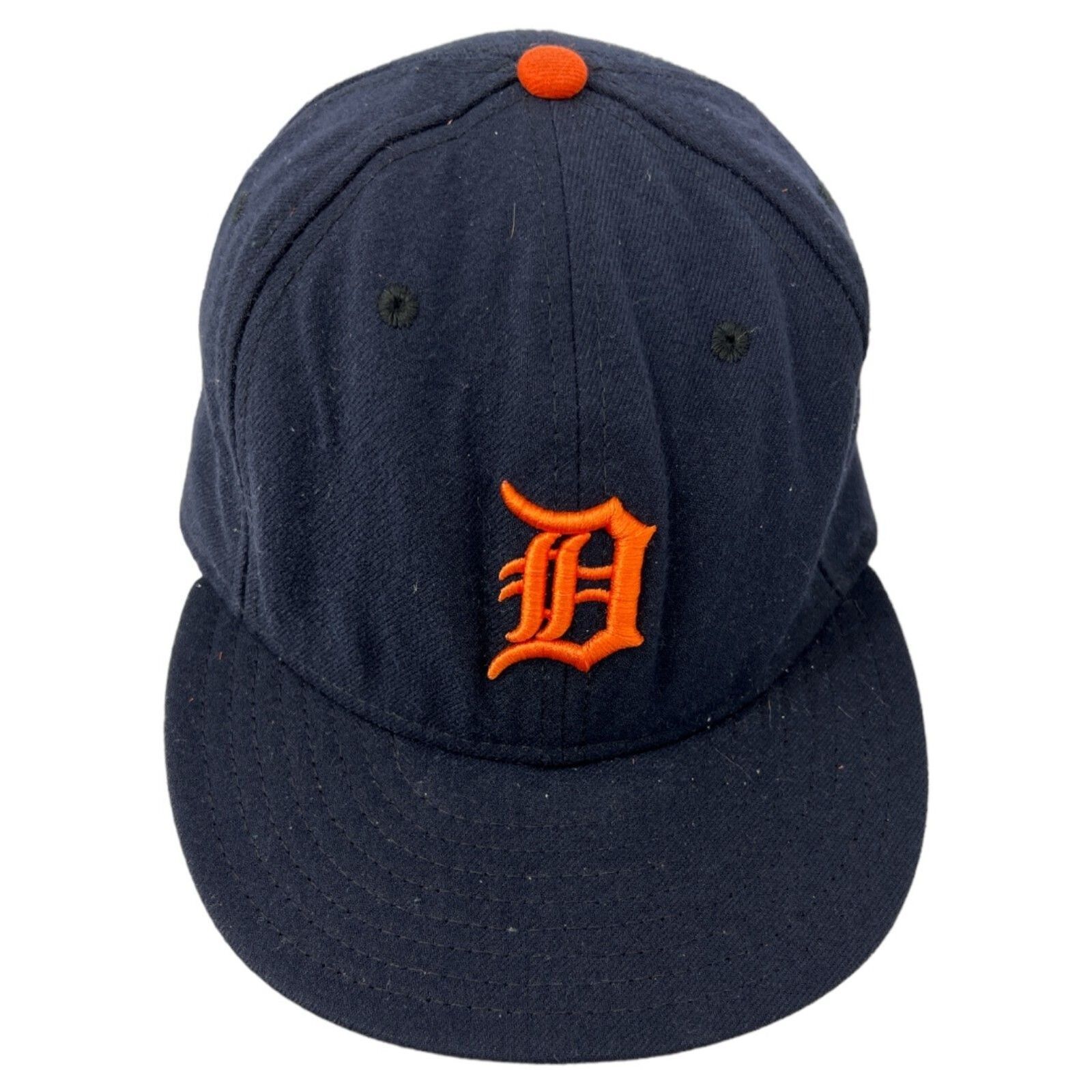 Detroit Tigers baseball Hat size 8 New Era 59fifty Navy MLB unisex cap - £24.91 GBP