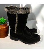 Easy Spirit Size 9 TOPMASTER Black Suede Mid Calf Boots Womens Shoes War... - $35.84 CAD