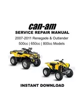 2007-2011 Can-Am Outlander &amp; Renegade 500, 650, 800 Models Service Repai... - €6,94 EUR