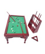 AirAds Dollhouse Miniature Pool Table Set Mini Game Table Set red Table ... - £40.68 GBP