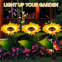 Outdoor Sunflower Solar Lights Waterproof Garden Yard Landscape Decorati... - £15.78 GBP