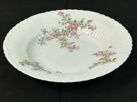 Vintage Antique Victoria Austria Pink Floral Bowl 8 1/2&quot; Inches - L@@K ! - £7.76 GBP