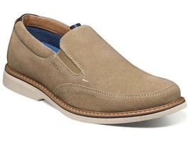 Nunn Bush Otto Moc Toe Slip On Walking Shoes Leather Stone 84963-275 - £78.63 GBP
