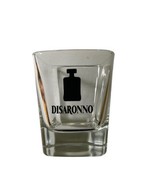 Disaronno Square Rocks Whiskey Glass Cup Clear Black Logo Design Liqueur... - $11.59