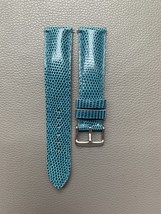 Turquoise Genuine Lizard Leather Watch Strap Band Custom Size 17 18 19 2... - $45.00