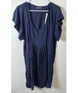 Swimsuits For All Dark Blue Pullover Short Sleeve Swim Cover Up Top Sz 2... - $29.69