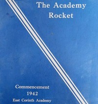 East Corinth Academy Rocket 1942 Maine Publication Commencement Book PB ... - $37.50