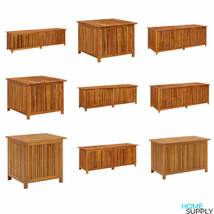Outdoor Garden Wooden Patio Deck Storage Box Solid Wood Yard Bench Trunk Boxes - £113.69 GBP+