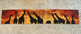Hand Made Fabric Giraffe 71&quot; x 14&quot; Banner Table Runner Custom Made Cute ... - $28.98