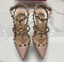 Woman Shoes High Heels Sexy Sandal with Rivets 6cm 8cm 10cm Thin Heel Pointed Sa - £45.88 GBP