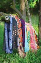 Set Of 6 Assorted Recycled Kantha Throws, Approx. 55&quot; X 80&quot; - £572.96 GBP