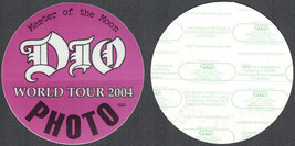 Dio OTTO Cloth Photo Pass from the 2004 Master of the Moon Tour. - £5.37 GBP