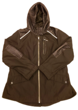 Michael Kors Black Hooded Zip Front Jacket Sz.-XL - £39.53 GBP