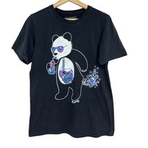 Riot Society Panda T-Shirt Small mens graphic tee farting bubbles black unisex - £15.50 GBP
