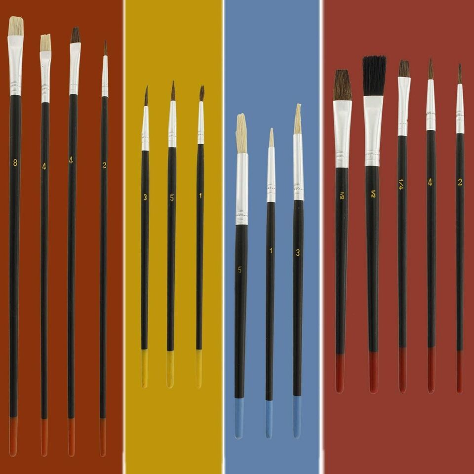 Set of 30: 15 Piece Artist Paint Brush Sets, All Purpose Oil Watercolor Acrylic Item image 7
