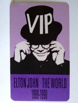 Elton John Backstage Pass Original Vintage 1989 - 1990 The World Tour Purple VIP - £12.59 GBP