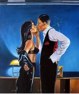20x24 inches Rep. Jack Vettriano  stretched Oil Painting Canvas Art Wall... - $166.48 CAD