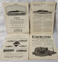 ANTIQUE BOAT NAUTICAL MAGAZINE BOOK PAGE REFERENCE LOT VINTAGE YACHT INF... - £19.65 GBP