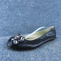 Adrienne Vittadini  Women Flat Shoes Black Fabric Slip On Size 9 Medium - £19.88 GBP