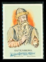 2010 Topps Allen &amp; Ginters Worlds Champions Trading Card #129 Gutenberg Inventor - £6.61 GBP