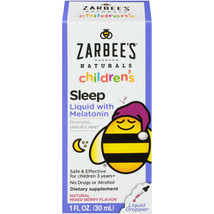 Zarbee&#39;s Naturals Children&#39;s Sleep Liquid with Melatonin, Natural Berry 1 fl oz+ - £15.81 GBP