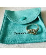 Tiffany &amp; Co  Sterling Silver Triple Open Heart Ring And Pouch Size K - $182.94