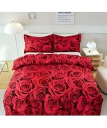 Red Roses Duvet cover single With 2 Pillows - $48.45 CAD