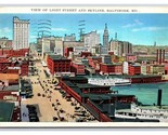 Light Street View Baltimore Maryland MD WB Postcard Y3 - £2.34 GBP