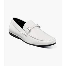 Stacy Adams Sheridan Moc Toe Bit Slip On Shoes White Patent 25761-122 image 3