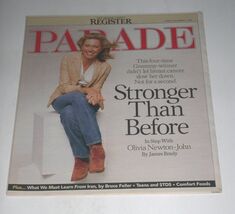 Olivia Newton-John Parade Newspaper Supplement Vintage 2005 Cover In Ste... - $29.99