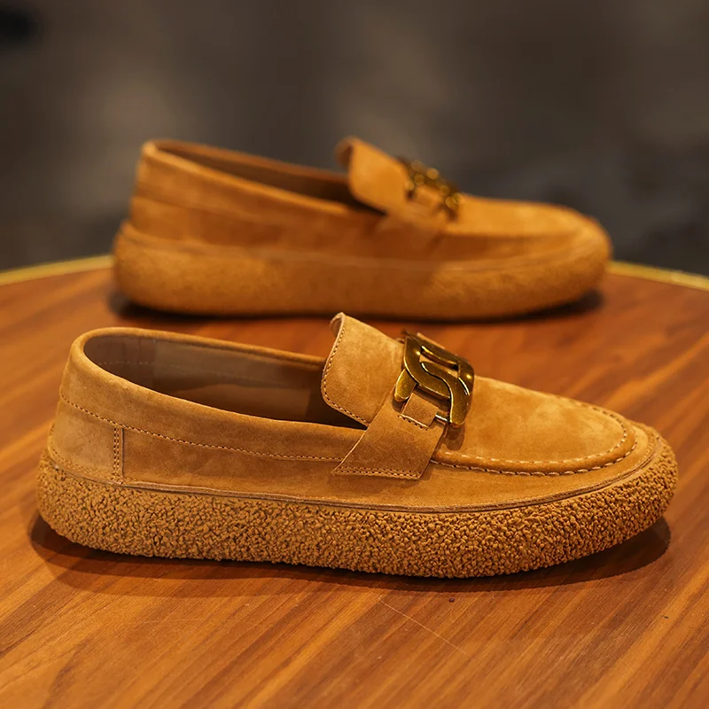 Men&#39;s Leathe Casual Slip On Comfortable Light-Weight Loafers Moccasin Dr... - $89.93