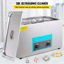 30L Ultrasonic Cleaner with Heater &amp; Timer, Stainless Steel for Jewelry ... - $291.59