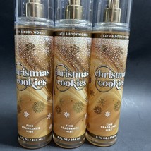 3 Bath and Body Works CHRISTMAS COOKIES Fine Fragrance Body Mist Full Si... - $36.05