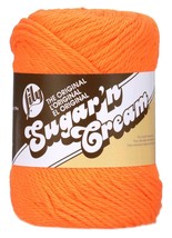 Lily Sugar n Cream Yarn - Solids-Hot Orange (Pack of 6) - $950.04 MXN
