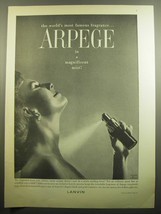 1960 Lanvin Arpege Spray Mist Advertisement - The world&#39;s most famous fr... - £11.70 GBP