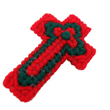 Red Green Christian Christmas Cross Ornament - $20.00