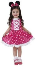 Girls Mouse Halloween Costume Pink White Polka Dot Dress &amp; Headband Toddler- 4/6 - $17.82