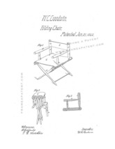 Folding Chair Patent Print - White - £6.23 GBP+