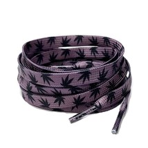 Marijuana Cannabis Weed Leaf Flat Laces for Air AJ Jordan 4 Canyon Purpl... - $7.99