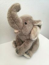 Fiesta Elephant Plush Stuffed Animal Solid Grey Curled Trunk 9231100 - £19.34 GBP