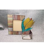 Handmade Stained &amp; Slag Glass Picture Frame Card Holder - £11.22 GBP