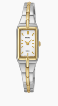 Seiko Solar SUP272 White Dial Two-Tone Stainless Steel Women&#39;s Watch MSRP $295 - £107.78 GBP