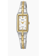 Seiko Solar SUP272 White Dial Two-Tone Stainless Steel Women's Watch MSRP $295 - $132.75