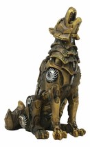 Ebros Denizen Of Twilight Steampunk Wolf Howling Statue 6&quot; Tall Lycan Werewolf - £24.37 GBP