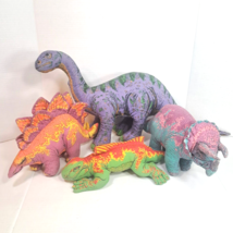 VTG Lot Of 4 Applause Determined Dinosaur Plush Pheonix Toys Dinosaurs Plushie - $74.76