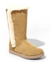 Universal Thread Women&#39;s Daniela Natural Real Suede Faux Fur Tall Winter Boots - £69.06 GBP