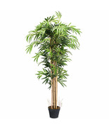 5-Feet Artificial Bamboo Silk Tree Green Indoor-Outdoor Home Decorative ... - £103.80 GBP