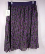 NWT LuLaRoe LolaPurple With Colorful Feathers Design Size 2XL - $21.55 CAD