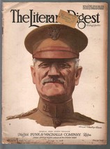 Literary Digest 8/10/1918-WWI cover-Gen Pershing-J.C. Chase-pulp thrills-G/VG - £95.41 GBP